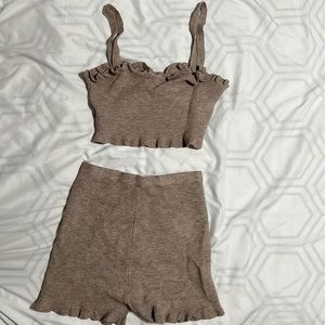Two piece brown set